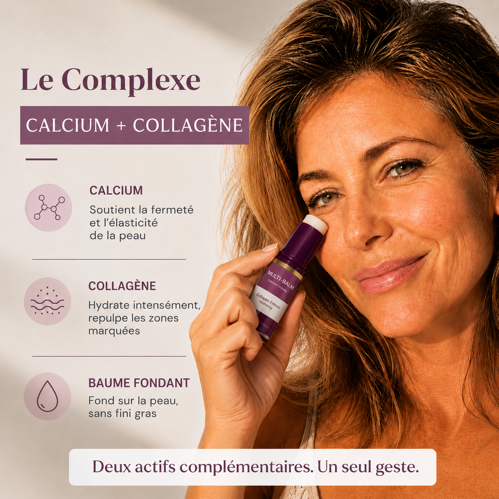 Stick Baume Calcium & Collagène — Visage, Yeux & Cou