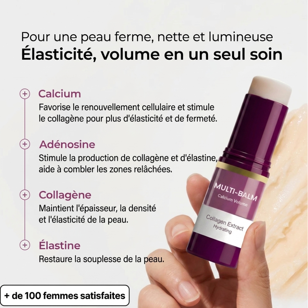 Stick Baume Calcium & Collagène — Visage, Yeux & Cou