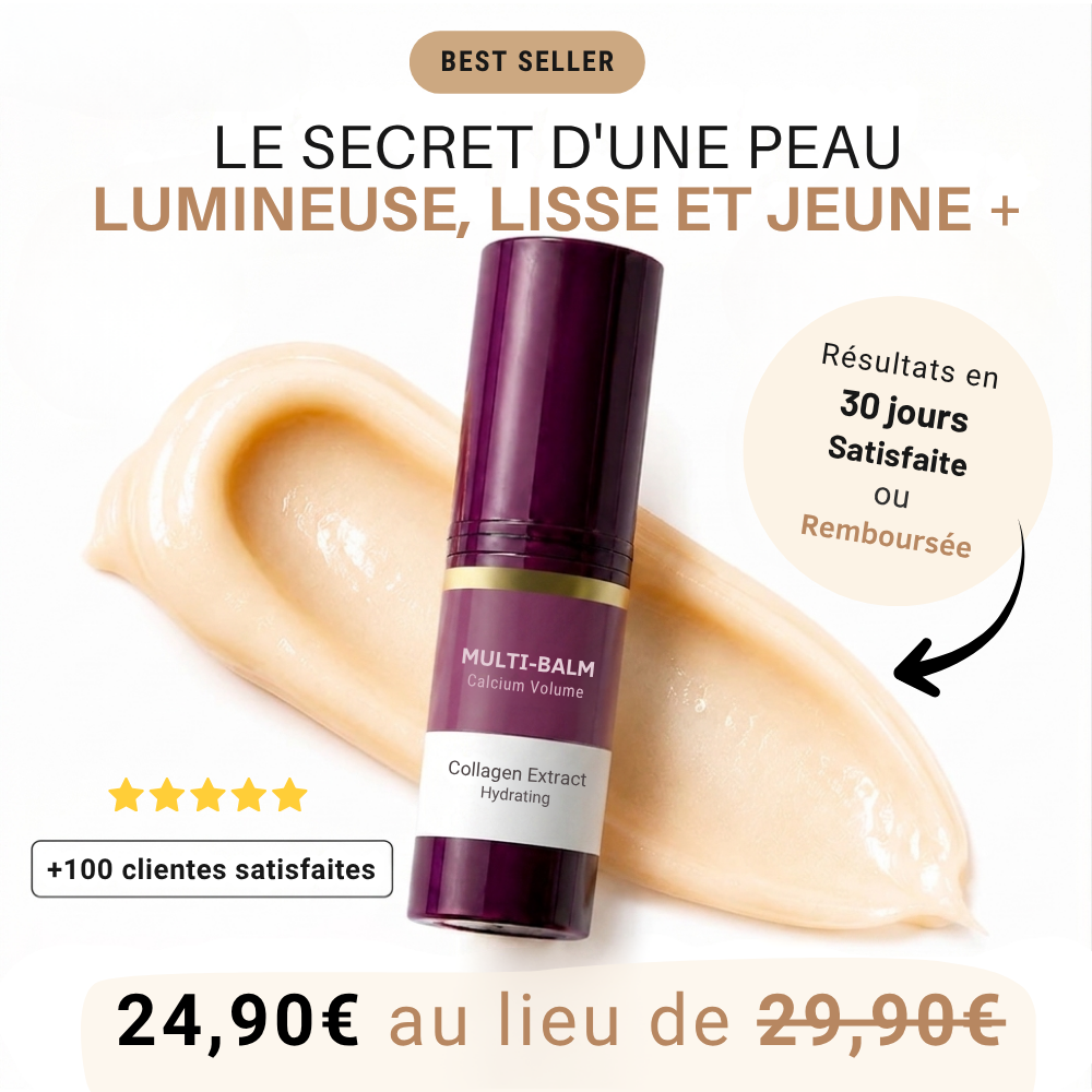 Stick Baume Calcium & Collagène — Visage, Yeux & Cou